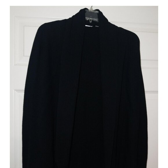 Cyrus Women’s Cardigan Open Front Long Sleeve Black Rayon Blend Medium - Picture 1 of 6